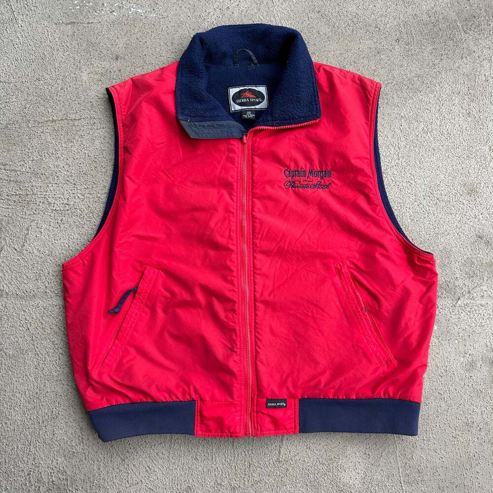 Sierra Sport Captain Morgan Private Stock Fleece Lined Red Vest XXL